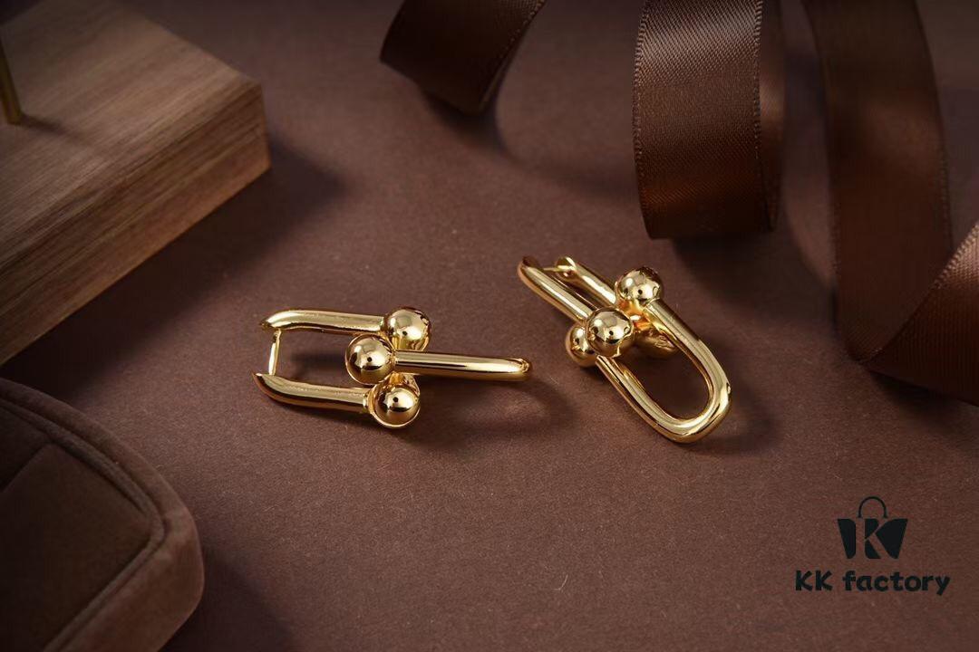 692fd65699f2d84055c8a8d5 Tiffany & Co. Joint Hoop Earrings, Popular U-Shaped Link Series Inspired by Tiffany HardWear Collection
