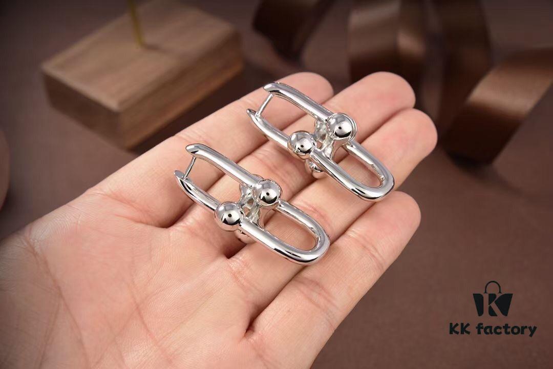 692fd65799f2d84055c8a8d6 Tiffany & Co. Joint Hoop Earrings, Popular U-Shaped Link Series Inspired by Tiffany HardWear Collection