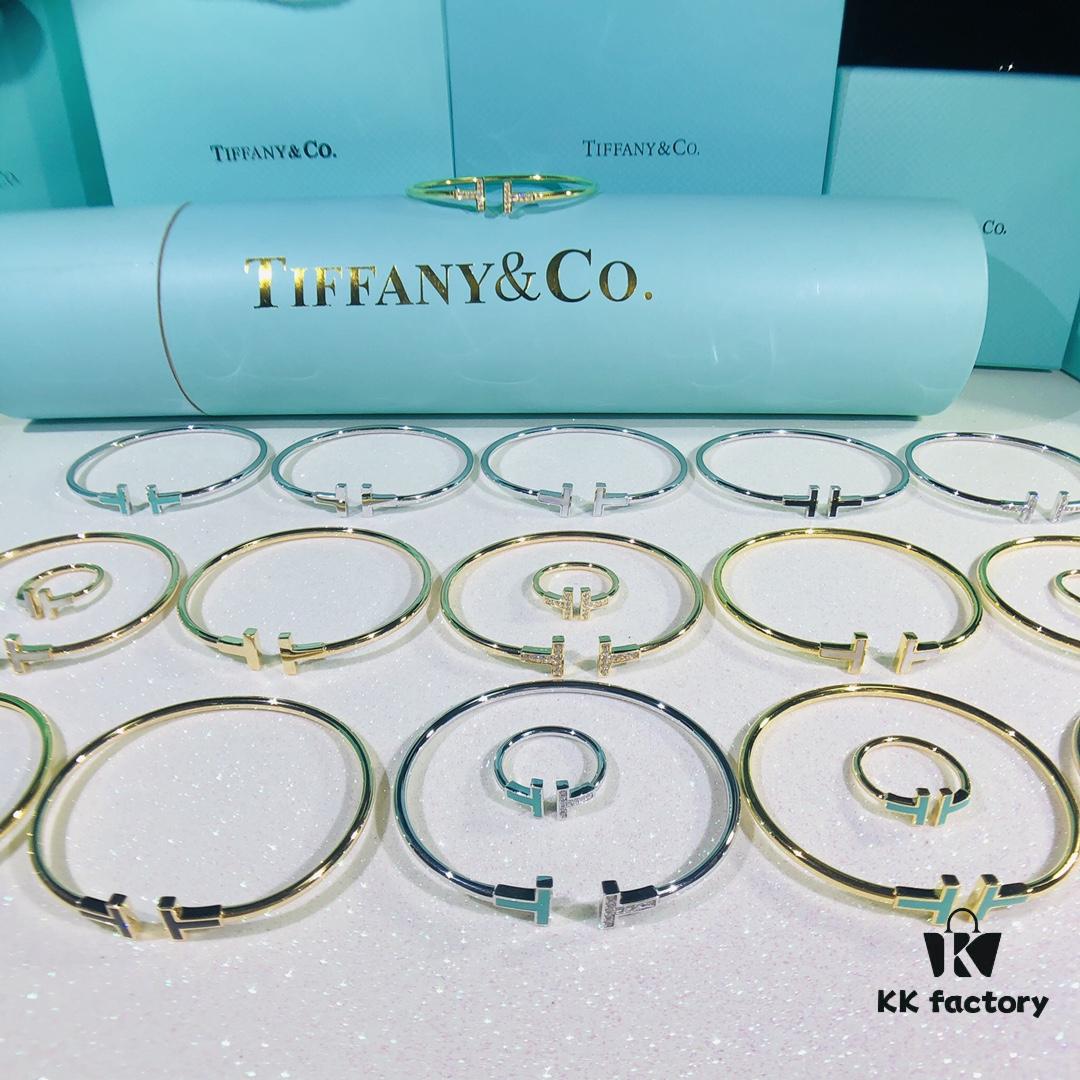 692fd65999f2d84055c8a8d9 Classic Tiffany Inspired Double T Pearl Inlaid Square Ring and Gold Silver Rose Bracelet with Mother of Pearl Coil