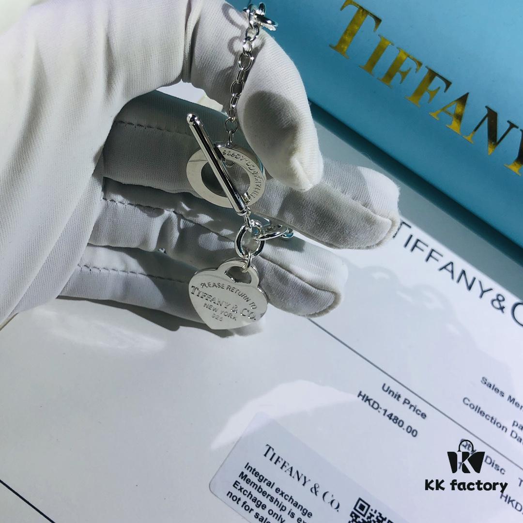 692fd65d99f2d84055c8a8df Tiffany Heart-shaped Thick Chain Bracelet with Pin Buckle, High-Definition Engraving Inside and Outside, Authentic Detailing