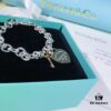 692fd65f99f2d84055c8a8e1 Tiffany Heart-shaped Thick Chain Bracelet with Pin Buckle, High-Definition Engraving Inside and Out, Authentic Detailing
