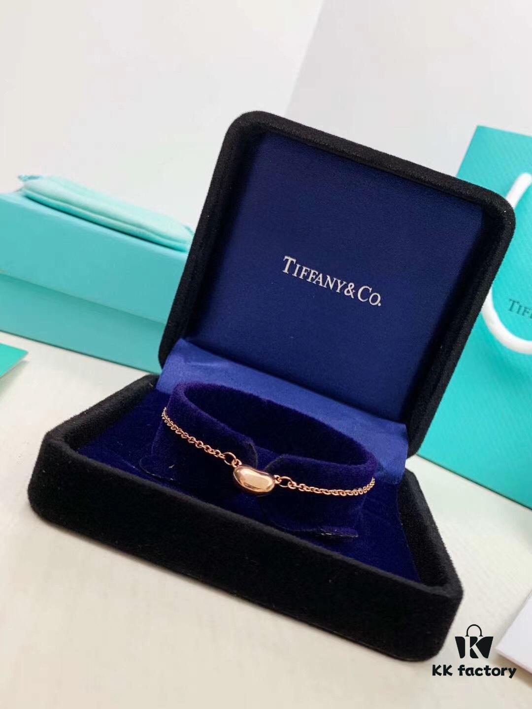 692fd66799f2d84055c8a8ee 925 Tiffany & Co. Pearl Bracelet, Authentic Sterling Silver 'Love Bean' Design, Double-Sided Wear with Official Logo Stamp
