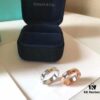 Tiffany & Co. Modern Keys Collection New Single T Smooth Asymmetrical Open Ring