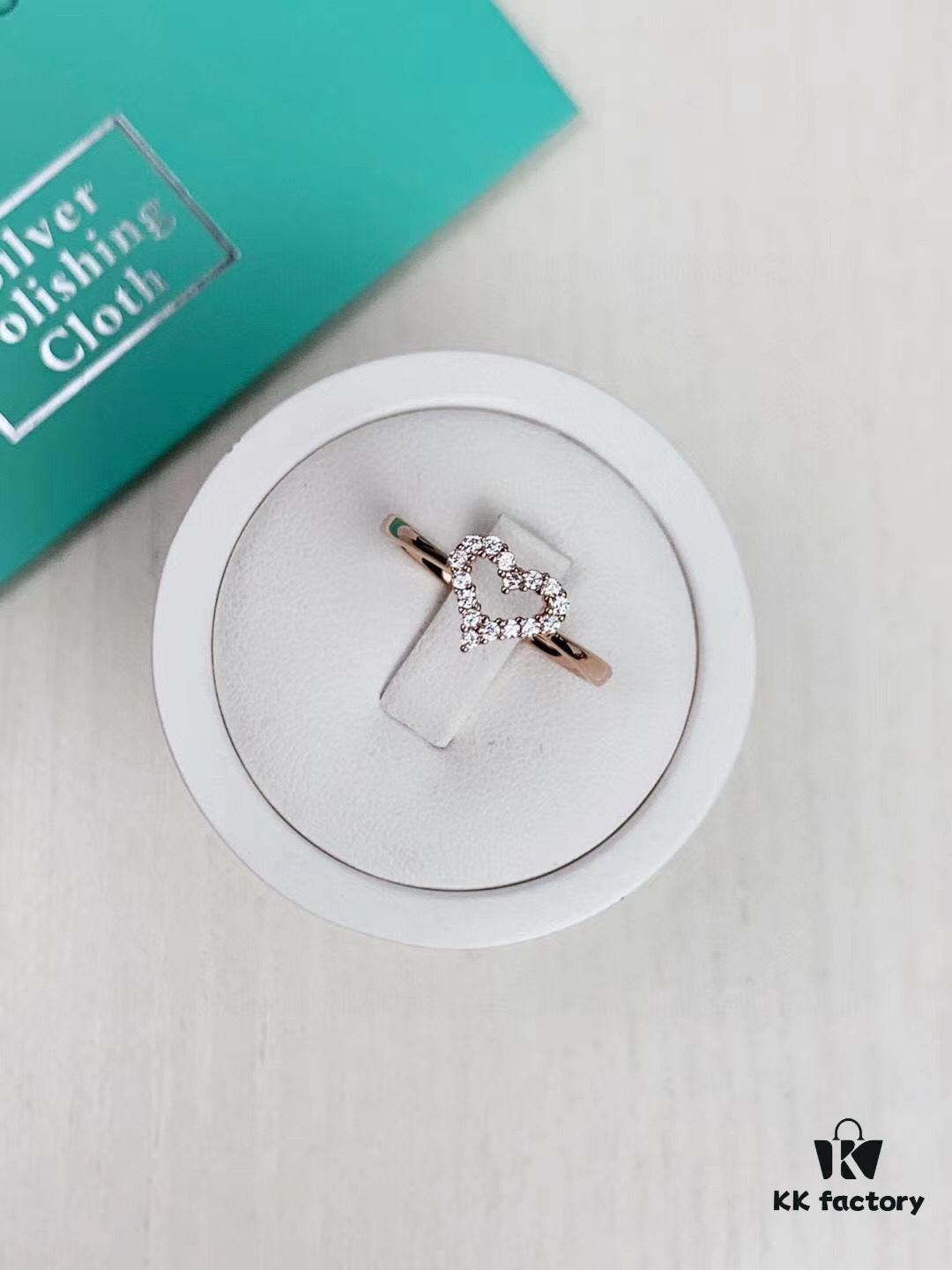 692fd67099f2d84055c8a903 Tiffany & Co. Heart Ring in 925 Sterling Silver, Exquisite and Elegant Design