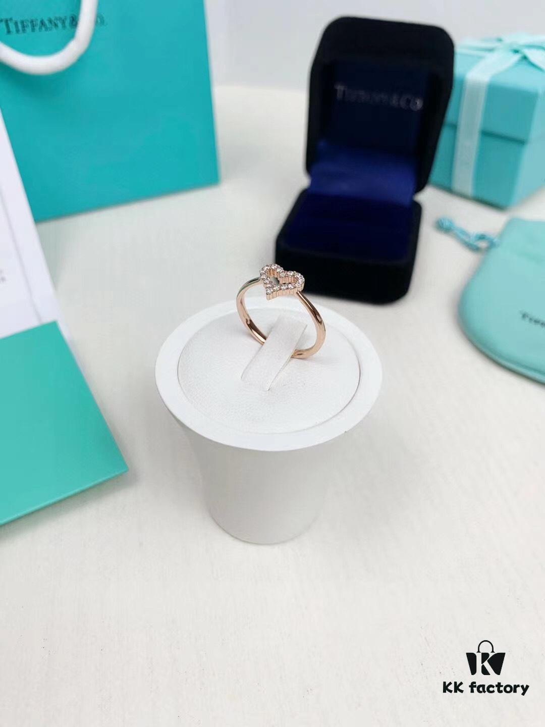 692fd67099f2d84055c8a905 Tiffany & Co. Heart Ring in 925 Sterling Silver, Exquisite and Elegant Design
