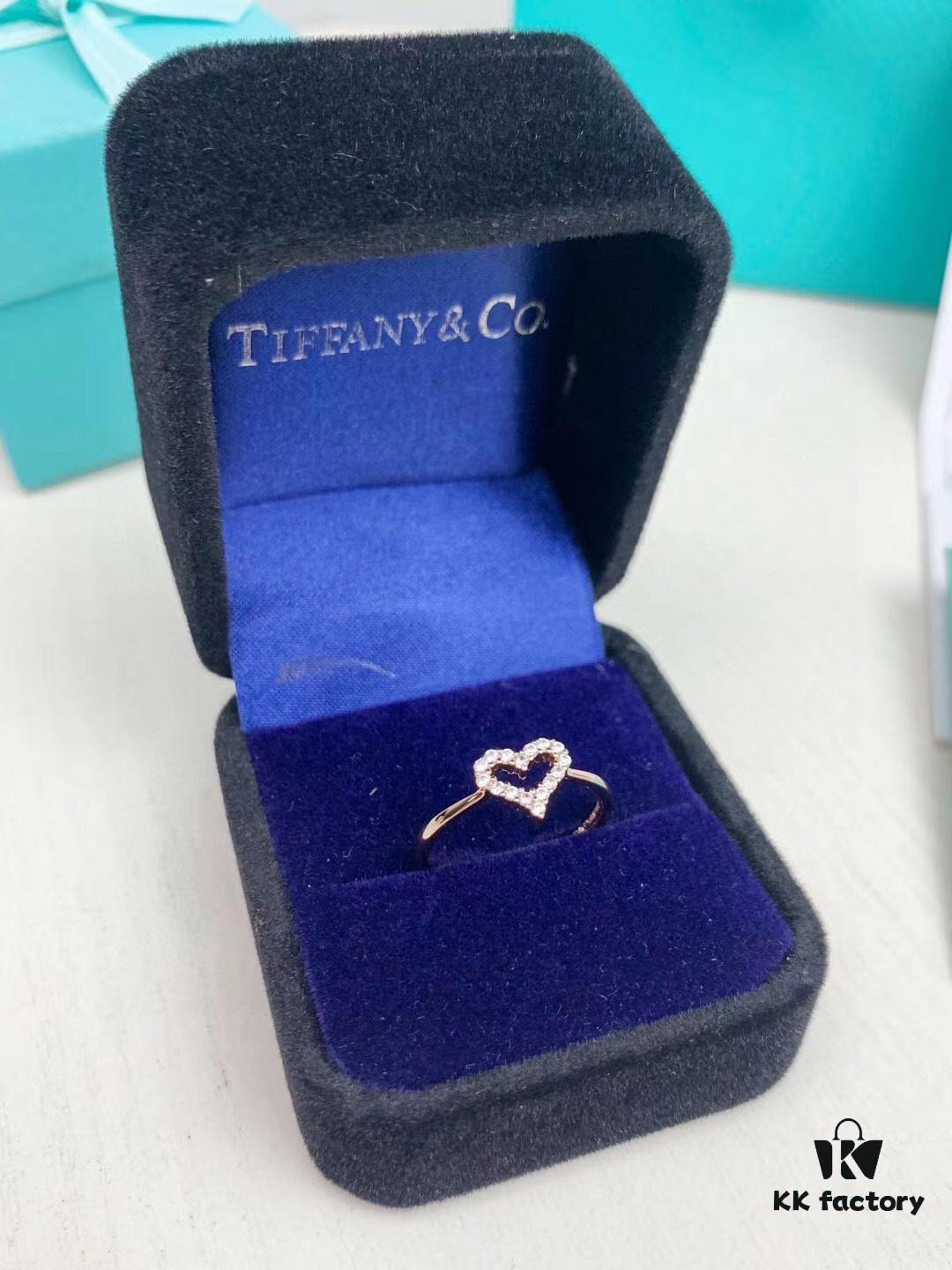 692fd67199f2d84055c8a909 Tiffany & Co. Heart Ring in 925 Sterling Silver, Exquisite and Elegant Design