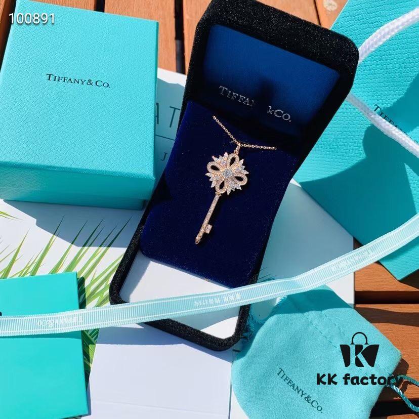 692fd67d99f2d84055c8a930 Tiffany Snowflake Key Necklace Sweater Chain! Also known as the Victoria Necklace by fans, the Lucky Goddess Necklace adored by celebrities and influencers