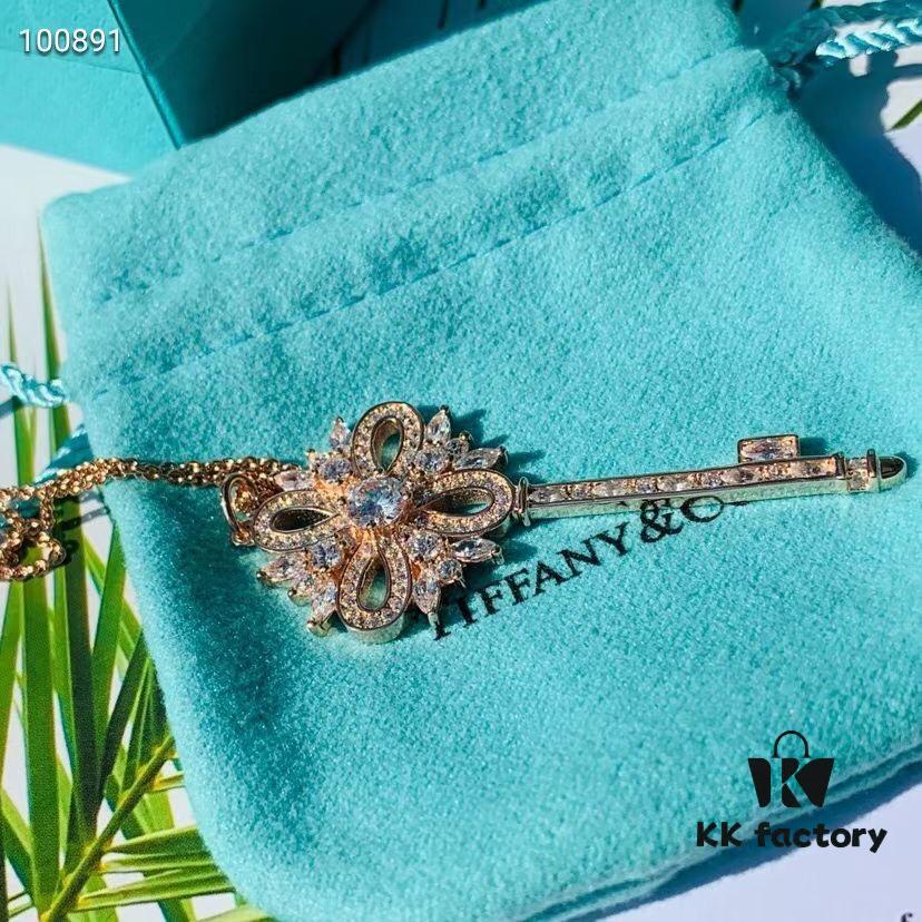 692fd68299f2d84055c8a93c Tiffany Snowflake Key Necklace Sweater Chain! Also known as the Victoria Necklace by fans, the Lucky Goddess Necklace adored by celebrities and influencers