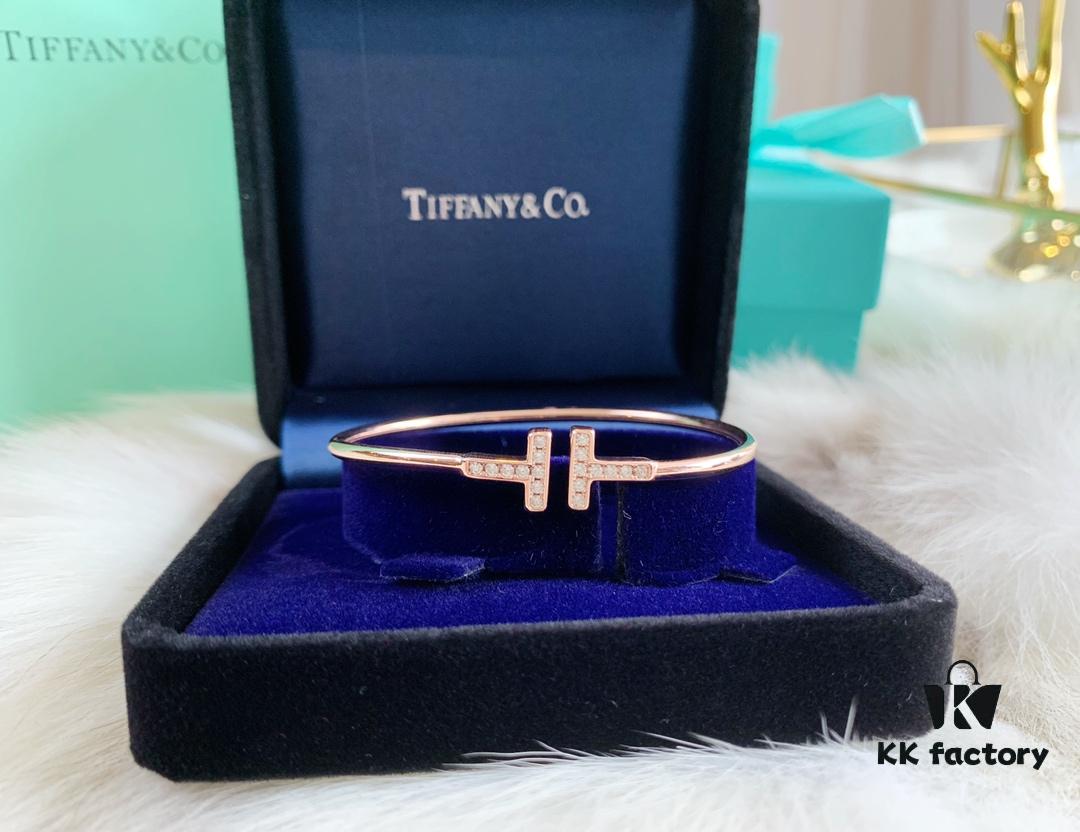 692fd68399f2d84055c8a93d Tiffany & Co. Classic T-Shape Diamond Double-T Bracelet