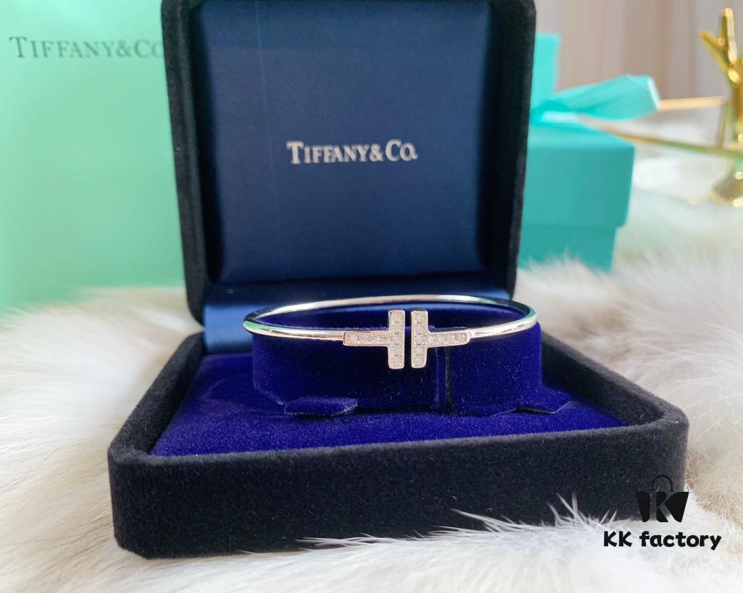 692fd68399f2d84055c8a93e Tiffany & Co. Classic T-Shape Diamond Double-T Bracelet