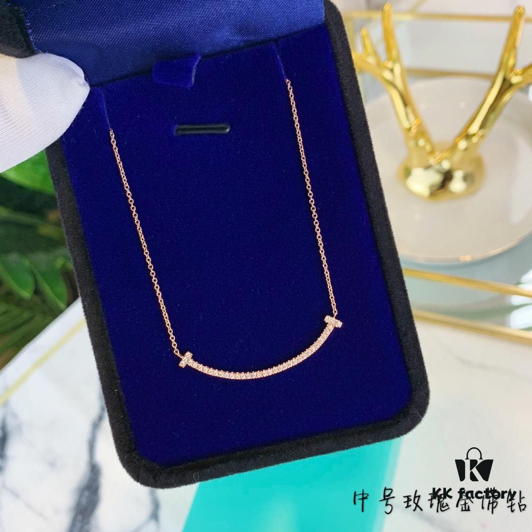 692fd69499f2d84055c8a961 Tiffany & Co. Diamond-Set Smiley Necklace - Premium 1:1 Craftsmanship, 18K Gold Plated with Genuine Diamond Details