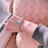 Woman Wearing Tiffany Heart Bracelet