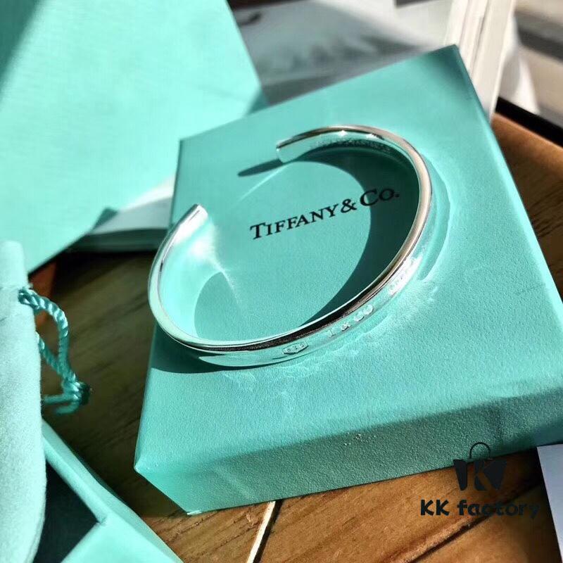 692fd6b599f2d84055c8a99d Tiffany & Co 1837 Collection 925 Sterling Silver Narrow Cuff Bracelet