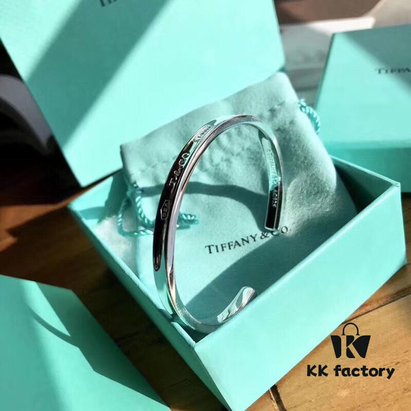 692fd6b699f2d84055c8a9a0 Tiffany & Co 1837 Collection 925 Sterling Silver Narrow Cuff Bracelet