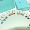 Tiffany & Co. Circle Double T Necklace, Each Color Perfectly Matched, Beautiful! Mini Style ❤️ In Love