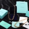 692fd6bb99f2d84055c8a9a9 Smooth Bamboo Joint Necklace | Tiffany HardWear Collection Chain Necklace, Titanium Gold-Plated Vacuum Thickened Electroplating, 45cm