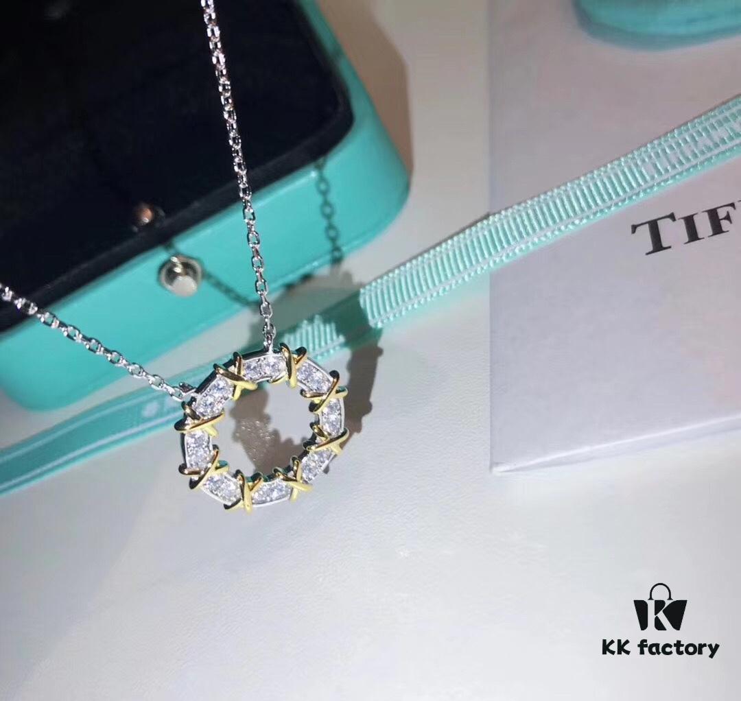 692fd6c499f2d84055c8a9bf Tiffany Classic Heart Ring Cross Necklace, 925 Sterling Silver Elegant Plated High-End Women's Fashion Jewelry