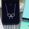 692fd6d699f2d84055c8a9e1 New Arrival! Tiffany & Co. Full Diamond Bow Necklace - Imported High-Carbon Diamond Version, 925 Sterling Silver Plated with White Gold