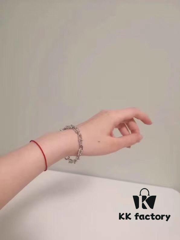 Tiffany Silver U-Shaped Clasp Women's Bracelet, Sterling Silver