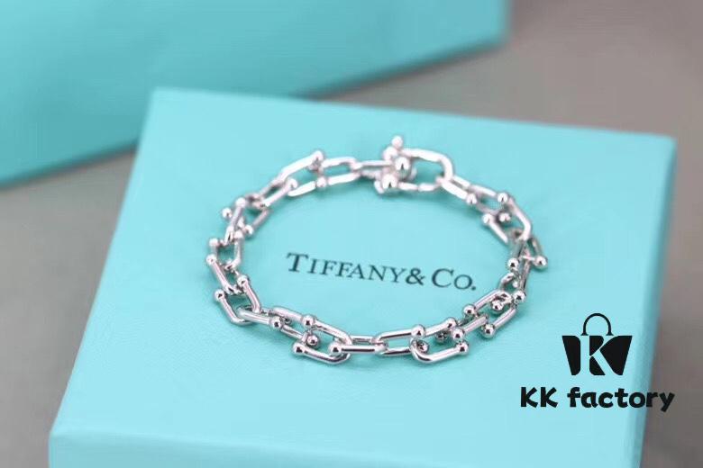Tiffany Silver U-Shaped Clasp Women's Bracelet, Sterling Silver