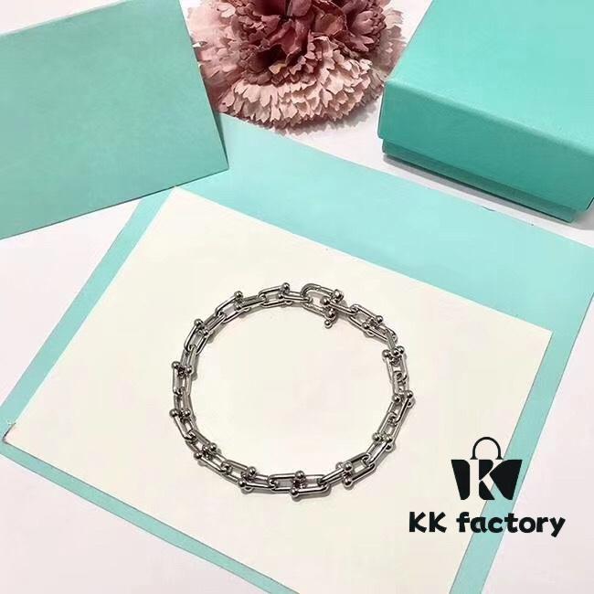 Tiffany Silver U-Shaped Clasp Women's Bracelet, Sterling Silver