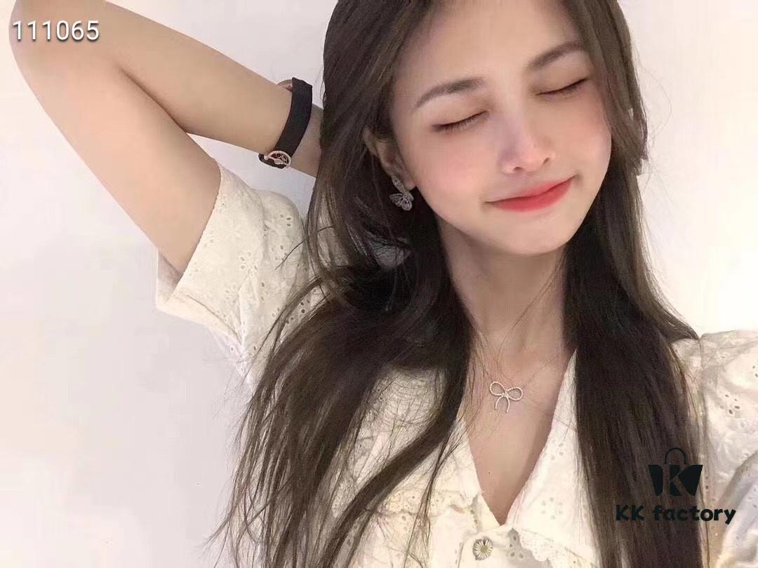 692fd6e799f2d84055c8aa08 New Arrival! Tiffany & Co. Full Diamond Bow Necklace - Imported High-Carbon Diamond Version, 925 Sterling Silver Plated with White Gold