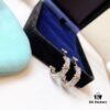 692fd6ee99f2d84055c8aa1a Tiffany & Co. Schlumberger Series Four-Diamond Cross Full Diamond Ear Hook Stud Earrings, German Imported S925 Sterling Silver with Gold Plating, Exquisitely Polished Craftsmanship, Noble, Elegant and Generous