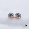 692fd6f699f2d84055c8aa2b Moissanite Stud Earrings - Classic Six-Prong Design in Rose Gold