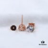 692fd6f799f2d84055c8aa2e Moissanite Stud Earrings - Classic Six-Prong Design in Rose Gold