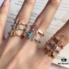 692fd70b99f2d84055c8aa52 Tiffany Mother-of-Pearl Diamond-Set Double T Ring Collection — 925 Sterling Silver Craftsmanship Version