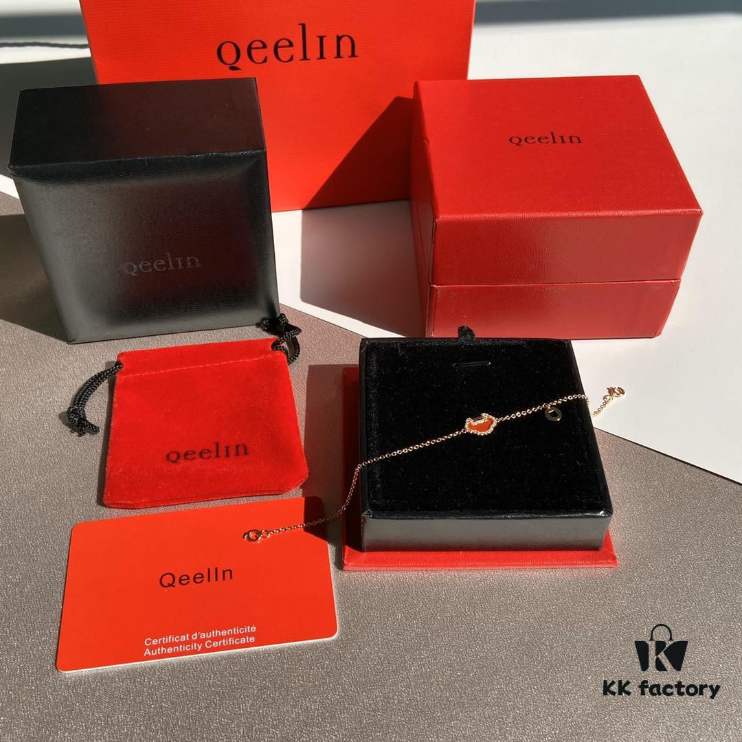 692fd71f99f2d84055c8aa7d Qeelin Chinese Style Ruyi Peace Longevity Lock Natural Red Agate Bracelet