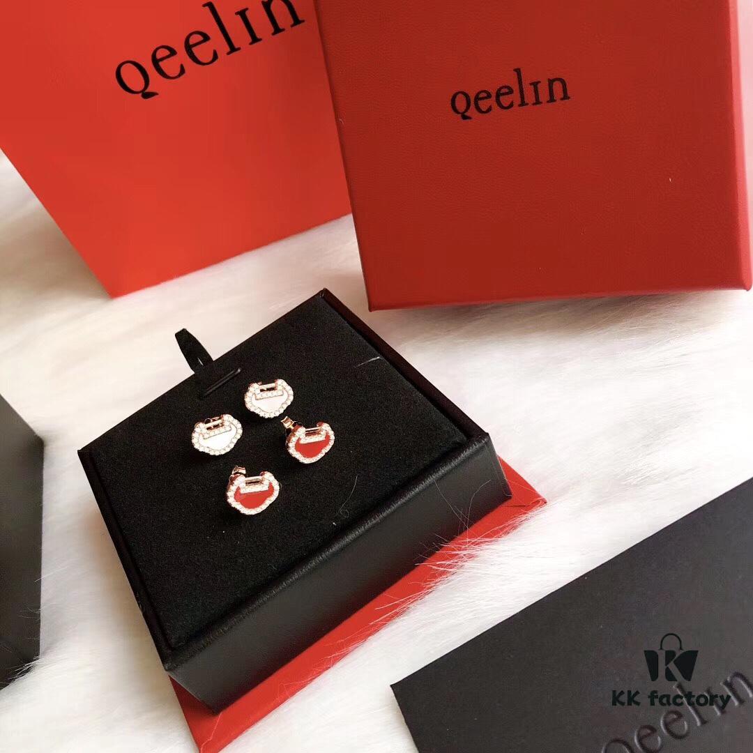 692fd72699f2d84055c8aa87 Qeelin Yu Yi Collection Lucky Lock Stud Earrings Inspired by Traditional Chinese Lock Pendants