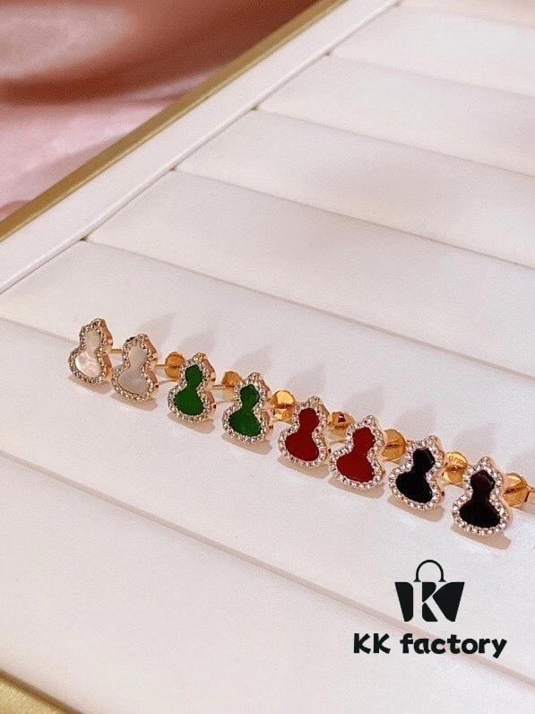 692fd74599f2d84055c8aaae Good Fortune and Double Blessings: Qilin Chinese-Style Mini Gourd Stud Earrings