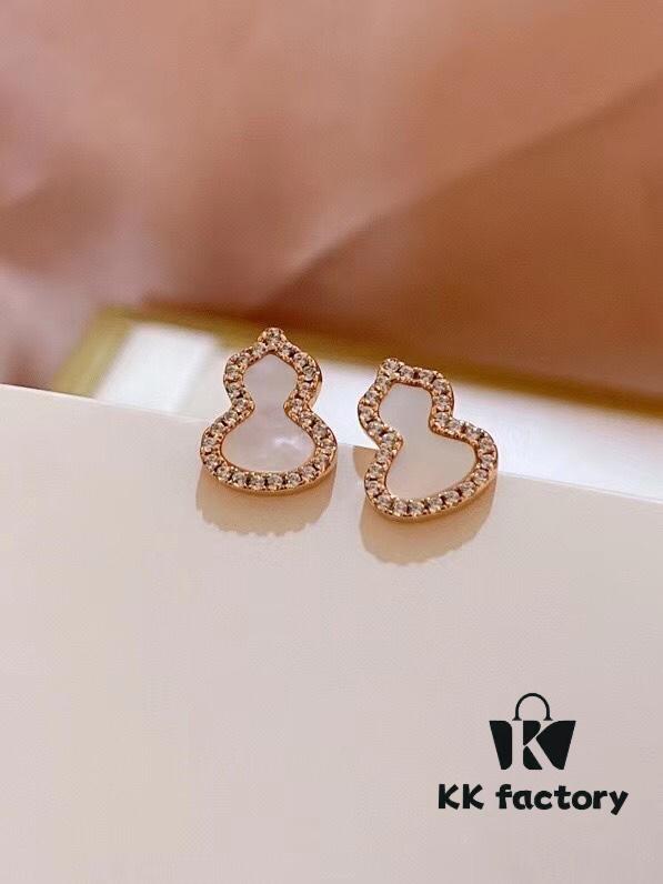692fd74699f2d84055c8aaaf Good Fortune and Double Blessings: Qilin Chinese-Style Mini Gourd Stud Earrings