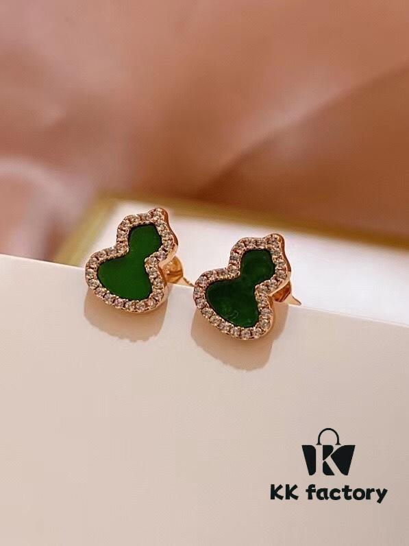 692fd74899f2d84055c8aab1 Good Fortune and Double Blessings: Qilin Chinese-Style Mini Gourd Stud Earrings