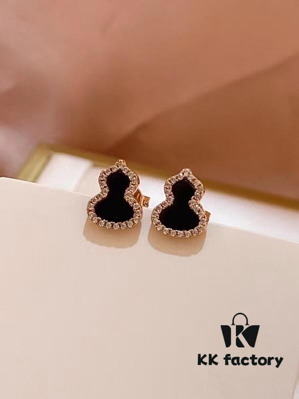 692fd74a99f2d84055c8aab3 Good Fortune and Double Blessings: Qilin Chinese-Style Mini Gourd Stud Earrings