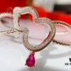 692fd75399f2d84055c8aac1 Qeelin Wulu Rose Gold Gourd Open Bangle Bracelet in 925 Sterling Silver with 18K Gold Plating