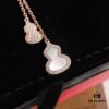 692fd75a99f2d84055c8aacc New Arrival Qeelin Kylin Green Jadeite Double Gourd Necklace