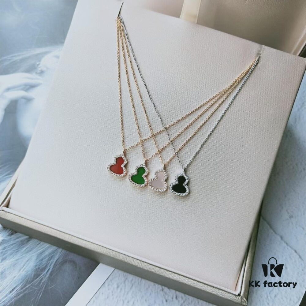 692fd76199f2d84055c8aad8 Mini Gourd 'Fu Lu' Bracelet and Necklace – Red, Green, Black, White Natural Stone Collection