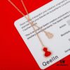 692fd78899f2d84055c8ab14 Qeeli@ Kirin Gourd Jewelry Combines Chinese Elements with Modern Design, Red Agate in Wulu Shape Resembles Brilliant Red Leaves and Blooming Flowers, Adorned for Spring Blessings, Crafted in 925 Sterling Silver