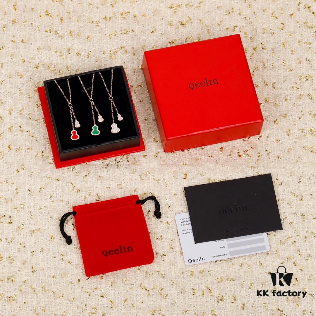 692fd78899f2d84055c8ab17 Qeeli@ Kirin Gourd Jewelry Combines Chinese Elements with Modern Design, Red Agate in Wulu Shape Resembles Brilliant Red Leaves and Blooming Flowers, Adorned for Spring Blessings, Crafted in 925 Sterling Silver