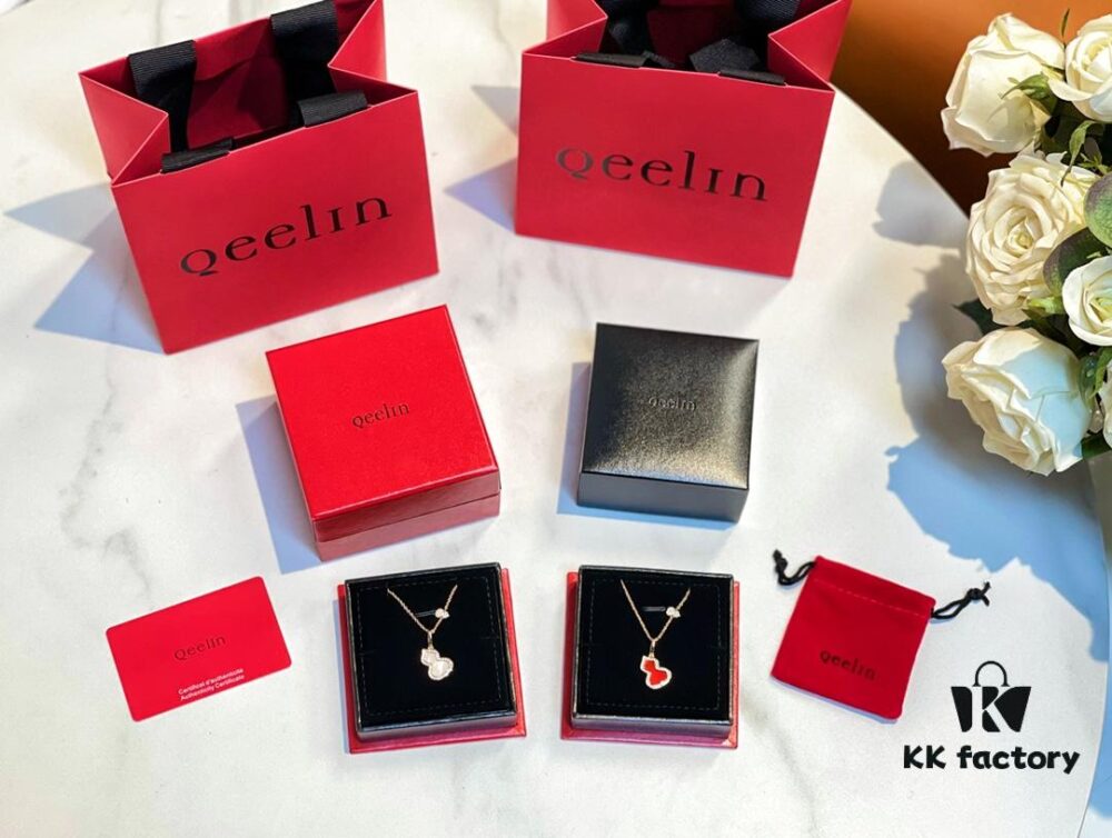 692fd78e99f2d84055c8ab23 ❗️New Arrival Bestseller❗️ ☀️ Qeelin Original Full Diamond Double Gourd Necklace with Complete Authentic Packaging