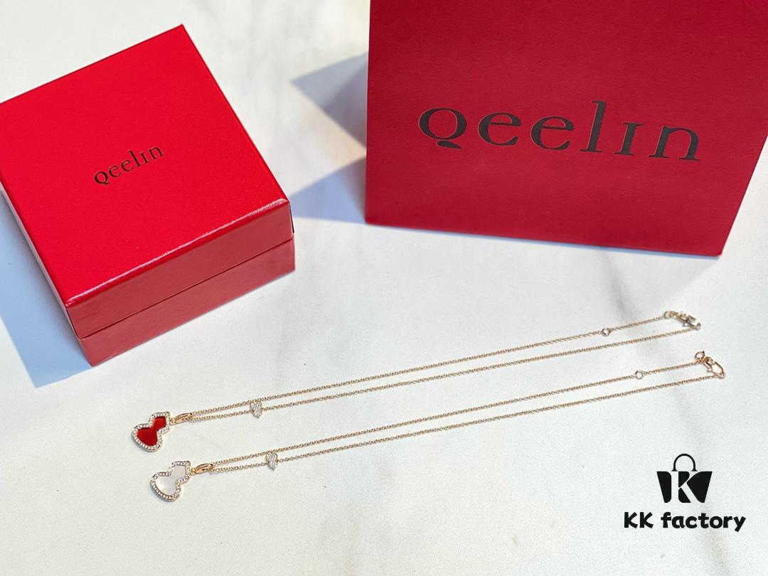 ❗️New Arrival Bestseller❗️ ☀️ Qeelin Original Full Diamond Double Gourd Necklace with Complete Authentic Packaging