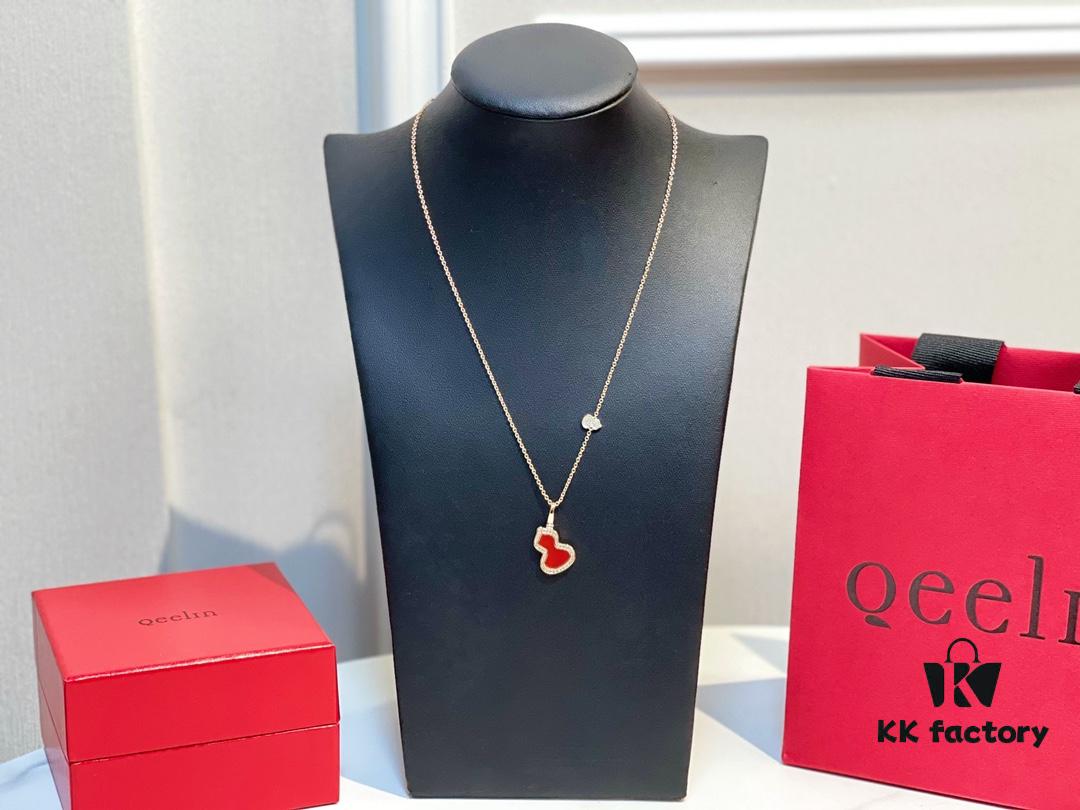 ❗️New Arrival Bestseller❗️ ☀️ Qeelin Original Full Diamond Double Gourd Necklace with Complete Authentic Packaging