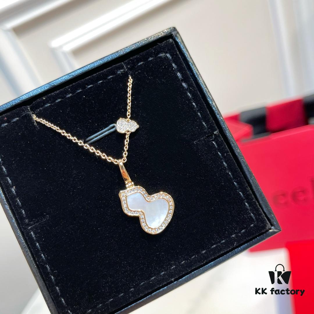 ❗️New Arrival Bestseller❗️ ☀️ Qeelin Original Full Diamond Double Gourd Necklace with Complete Authentic Packaging