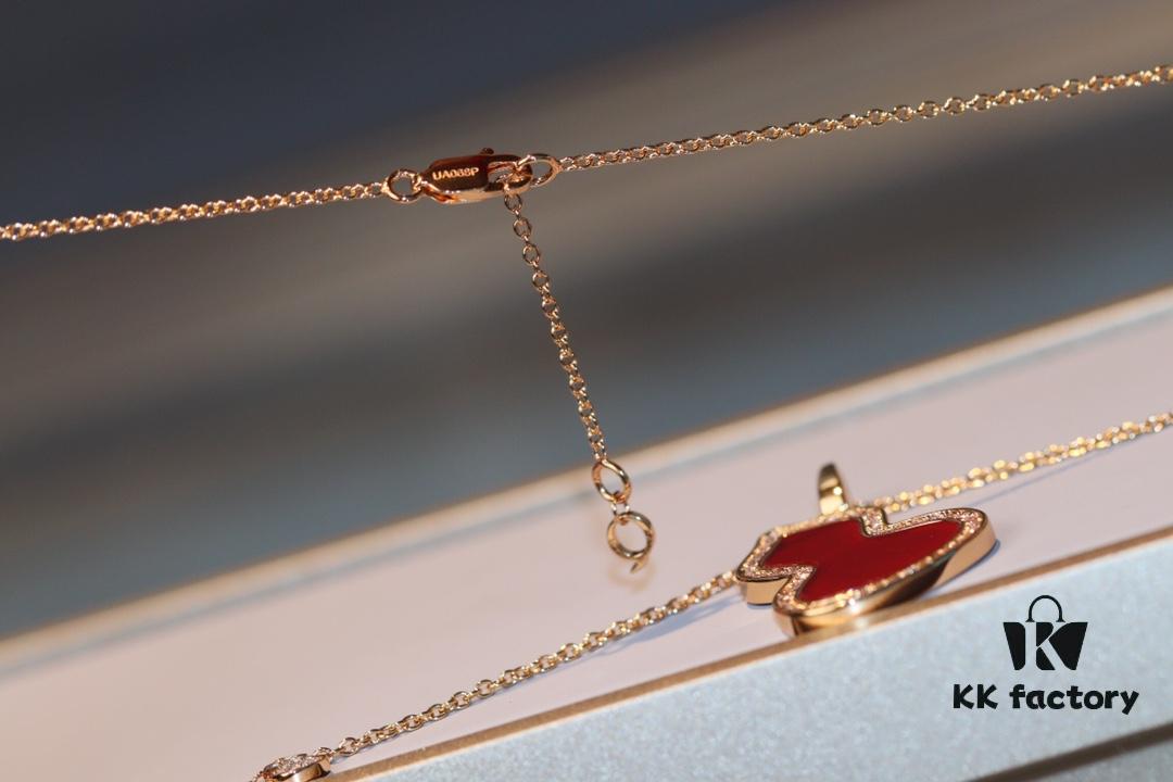 692fd7ab99f2d84055c8ab55 Kirin Gourd Necklace with Detachable Pendant, Natural Carnelian and Jade Options, Diamond-Encrusted Mini Gourd Charm on Chunky Chain