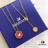 692fd7ae99f2d84055c8ab59 2 pcs Original Design SWAROVSKI 2021 New Year Flower of Fortune Necklace - Chinese New Year Red Limited Edition in Collaboration with The Palace Museum