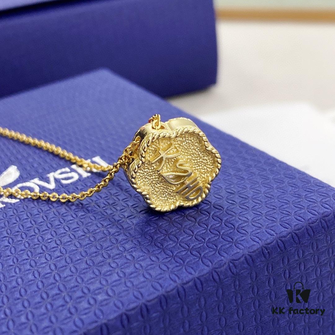692fd7af99f2d84055c8ab5d 2 pcs Original Design SWAROVSKI 2021 New Year Flower of Fortune Necklace - Chinese New Year Red Limited Edition in Collaboration with The Palace Museum