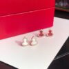 Gourd-shaped Green Jadeite, Green Agate, and White Mother-of-Pearl Stud Earrings