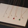 692fd7bf99f2d84055c8ab7c Kirin New Double Gourd Necklace, Lucky Jewelry with Carnelian and Diamond Accents